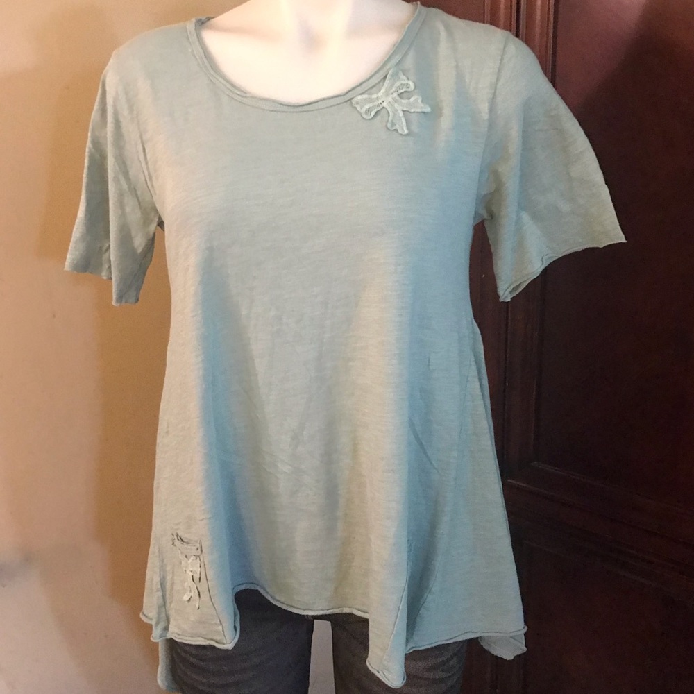 🆕 Catwalk Studio Bluish/Green Asymmetrical Top-M